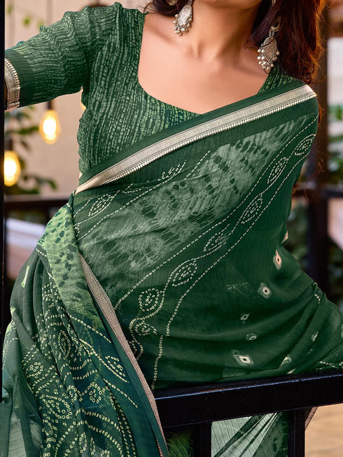 Vasthrlay Bandhani Unstitched Designer Sr Ethnic Wear