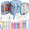96 Pack Crochet Hook Set, Ergonomic Knitting Needle Yarn Weaving Kit with Storage Case