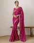 Vasthrlay Georgette Bandhani Unstitched Maroon Saree