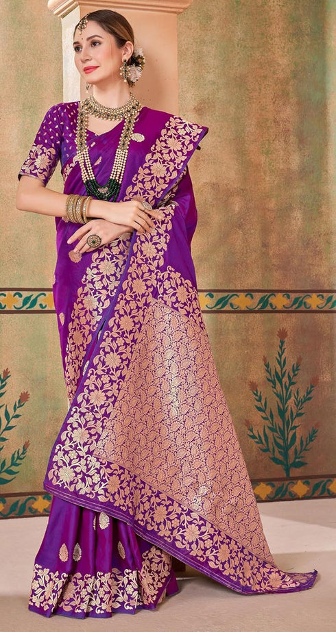 Vasthrlay Women's Kasamiri Designer Unstitched Saree
