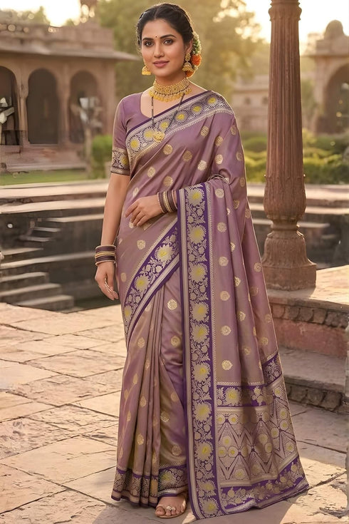 Vasthrlay Kanjivaram Banarasi Festival Unstitched Saree
