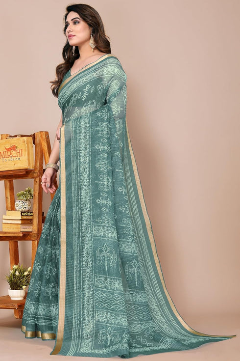 Vasthrlay Fashion Polyester Printed Black Ethnic Wear