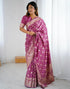 Vasthrlay Banarasi Weaving Unstitched Blue Saree