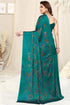 Vasthrlay Fashion Chiffon Turquoise Ethnic Wear
