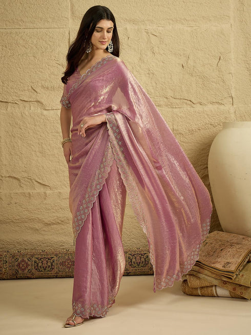 Vasthrlay Scalloped Unstitched Designer Vm Ethnic Wear