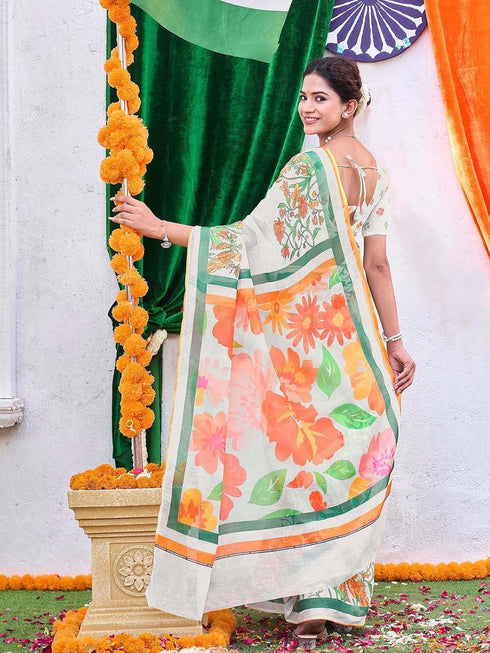 Vasthrlay Georgette Embroidery Dusty Saree