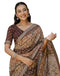 Vasthrlay Georgette Bandhani Unstitched Maroon Saree