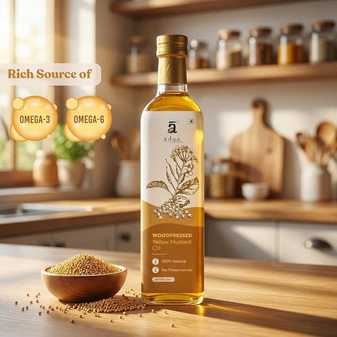 Adya Woodpressed Yellow Mustard Oil