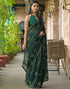 Vasthrlay Georgette Bandhani Unstitched Maroon Saree