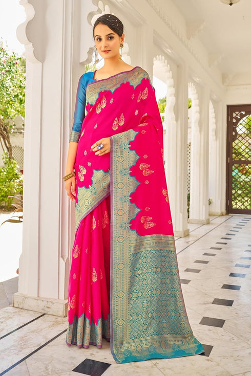Vasthrlay Banarasi Rich Redfirozi Ethnic Wear