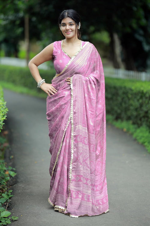 Vasthrlay Fashion Chiffon Paisley Printed Ethnic Wear