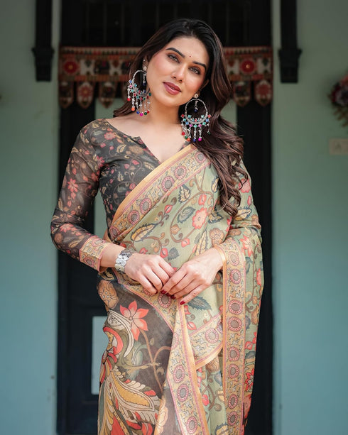 Vasthrlay Cotton Handloom Tassels Saree