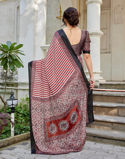 Vasthrlay Abstract Pattern Printed Az Ys Pratika Ethnic Wear