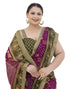 Vasthrlay Georgette Bandhani Unstitched Purple Saree