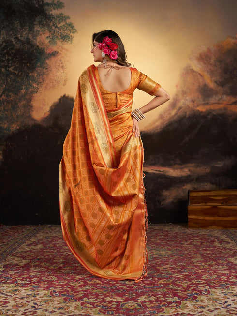 Vasthrlay Kanjivaram Unstitched Saree