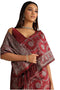Vasthrlay Maroon Tussar Floral
