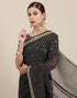 Vasthrlay Bandhani Georgette Unstitched Black Saree