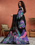 Vasthrlay Womens Printed Unstitched White Saree
