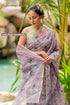 Vasthrlay Fashion Organza Printed White Ethnic Wear