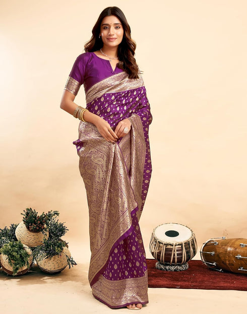 Vasthrlay Kanjivaram Banarasi Wedding Light Green Saree