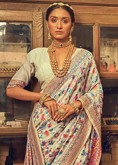 Vasthrlay Banarasi Unstitched Saree