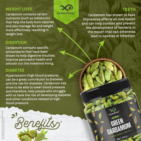GreenFinity Whole Green Cardamom (Elaichi)