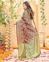 Vasthrlay Womens Weaving Unstitched Dark Green Saree