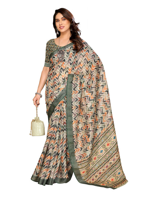 Vasthrlay Printed Unstitched Saree