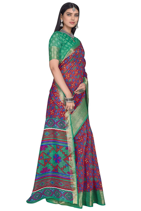 Vasthrlay Blouse Green Ethnic Wear