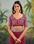 Vasthrlay Embroidery Traditional Unstitched Violet Saree