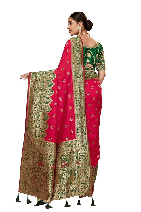 Vasthrlay Traditional Jacquard Banarasi Sareewith