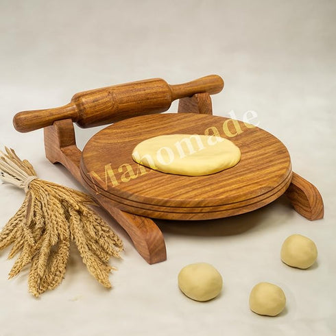 Wooden Chakla Belan with Stand & Roti Maker