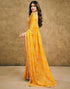Vasthrlay Chiffon Bandhani Unstitched Yellow Saree