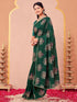 Vasthrlay Vichitra Printed Unstitched Maroon Saree
