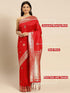 Vasthrlay Jacquard Traditional Unstitched Red Ethnic Wear