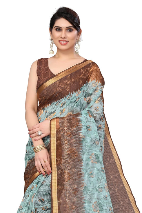 Vasthrlay Fashion Polyester Printed White Ethnic Wear