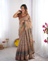 Vasthrlay Handloom Grey Green Traditional Saree