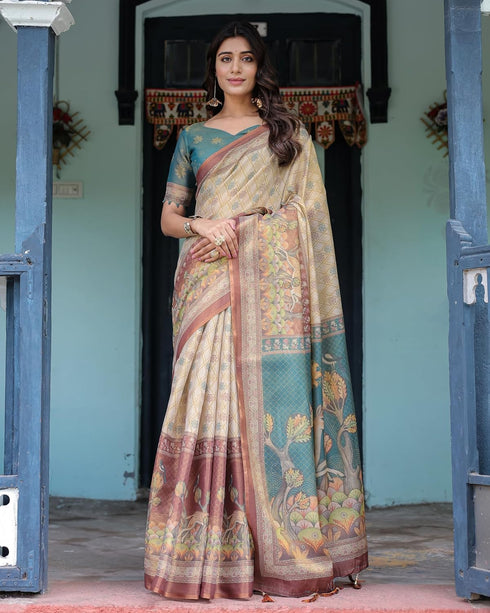 Vasthrlay Handloom Traditional Paisley Saree