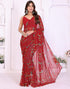Vasthrlay Georgette Printed Jacquard Material Ethnic Wear