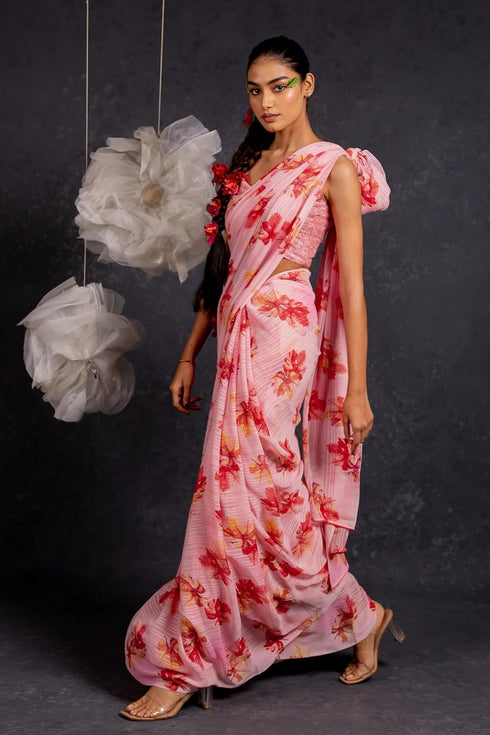 Vasthrlay Fashion Georgette Floral Printed Ethnic Wear