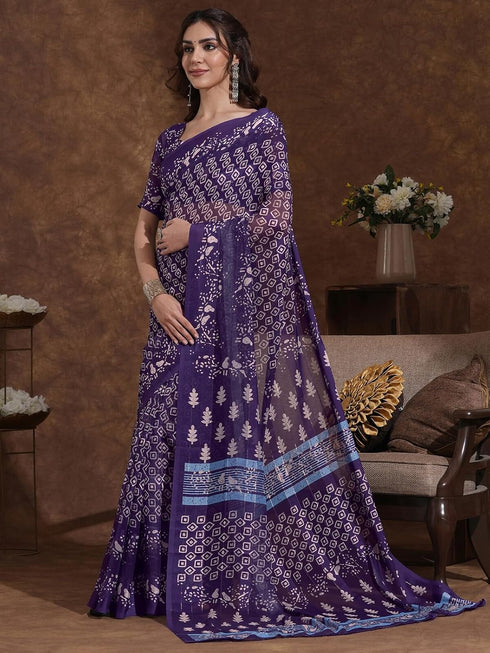 Vasthrlay Georgette Light Turquoise Saree