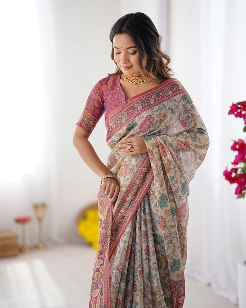 Vasthrlay Handloom Burgundy Traditional Saree