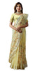 Vasthrlay Yellow Embroidery Saree