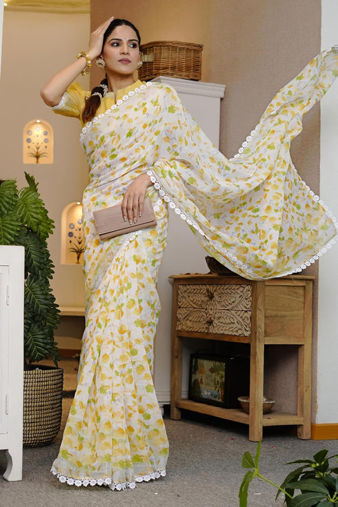 Vasthrlay Fashion Chevron Printed Ethnic Wear
