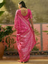 Vasthrlay Banarasi Weaving Unstitched Teal Saree