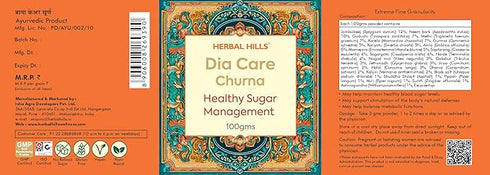 Herbal Hills Ayurveda Dia Care Churna