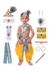 Raj Fancy Dresses Krishna Dress for Kids, Baby Krishna Dress for Janmashtami with Krishna Mukut