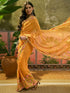 Vasthrlay Georgette Printed Teal Saree