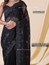 Vasthrlay Georgette Embroidery Worksaree Black Ethnic Wear