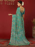 Vasthrlay Georgette Bandhani Unstitched Pink Saree